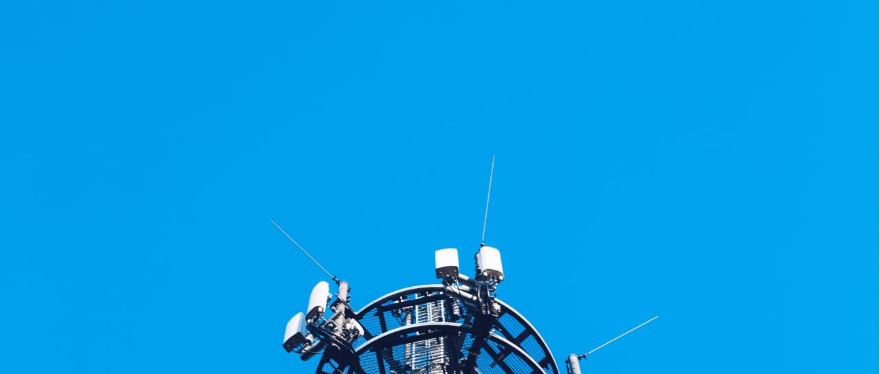 Sky and cell antenna background image