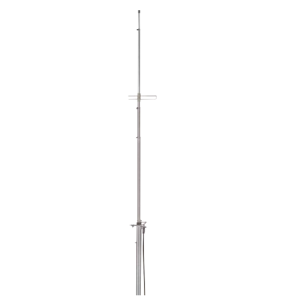 view of a large pole mount dipole (5dB) antenna used for radio telemetry wildlife tracking.